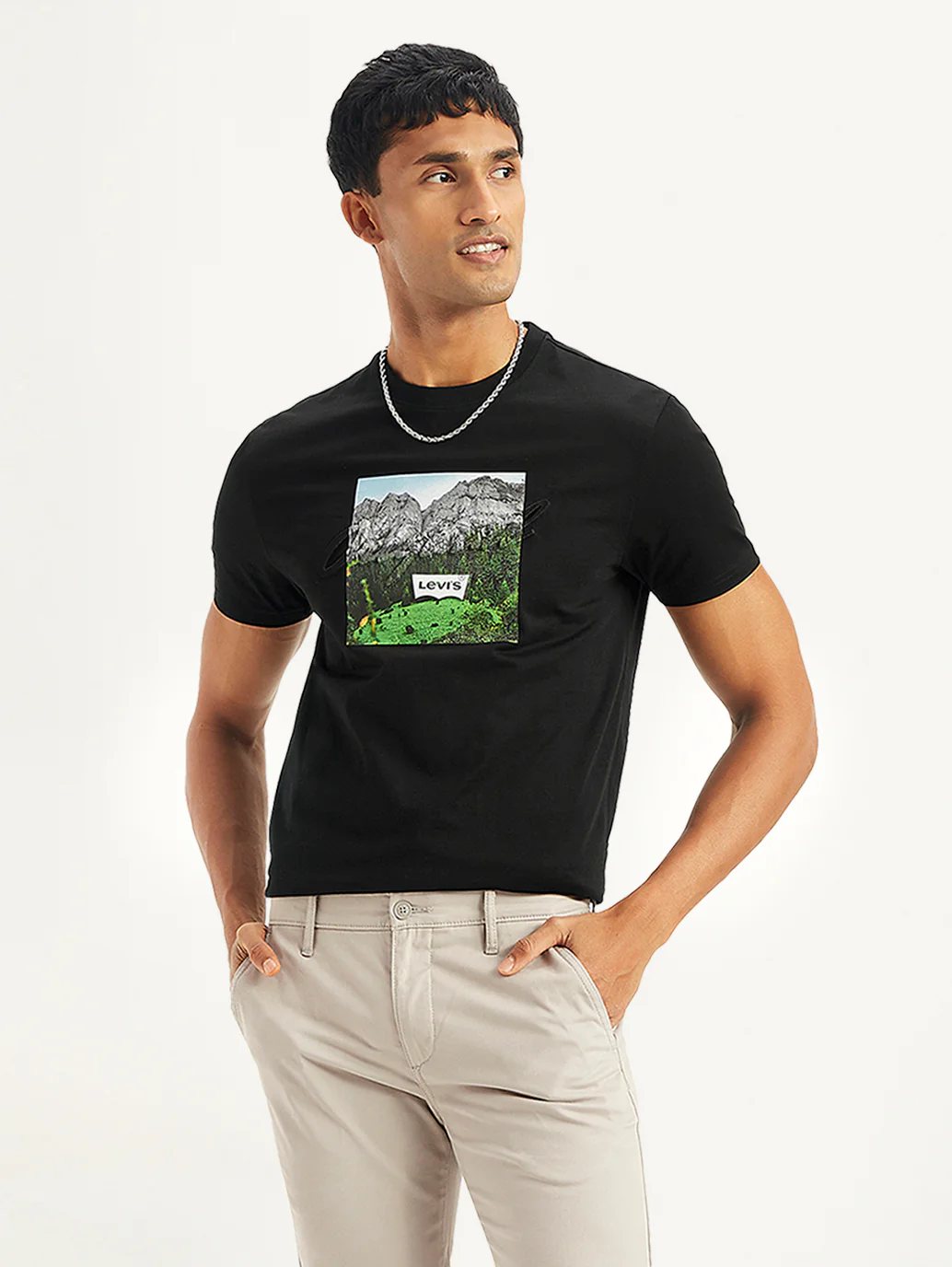 Men's Graphic Print Slim Fit T-Shirt