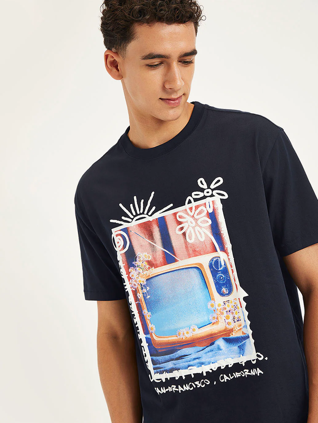 Men's Graphic Print Loose Fit T-Shirt - Image 4