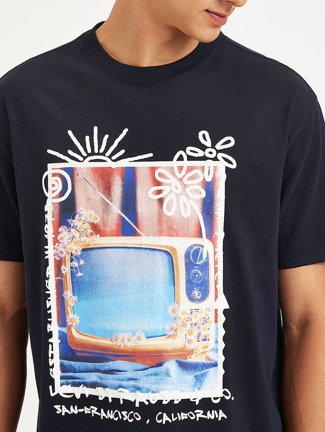 Men's Graphic Print Loose Fit T-Shirt - Image 5