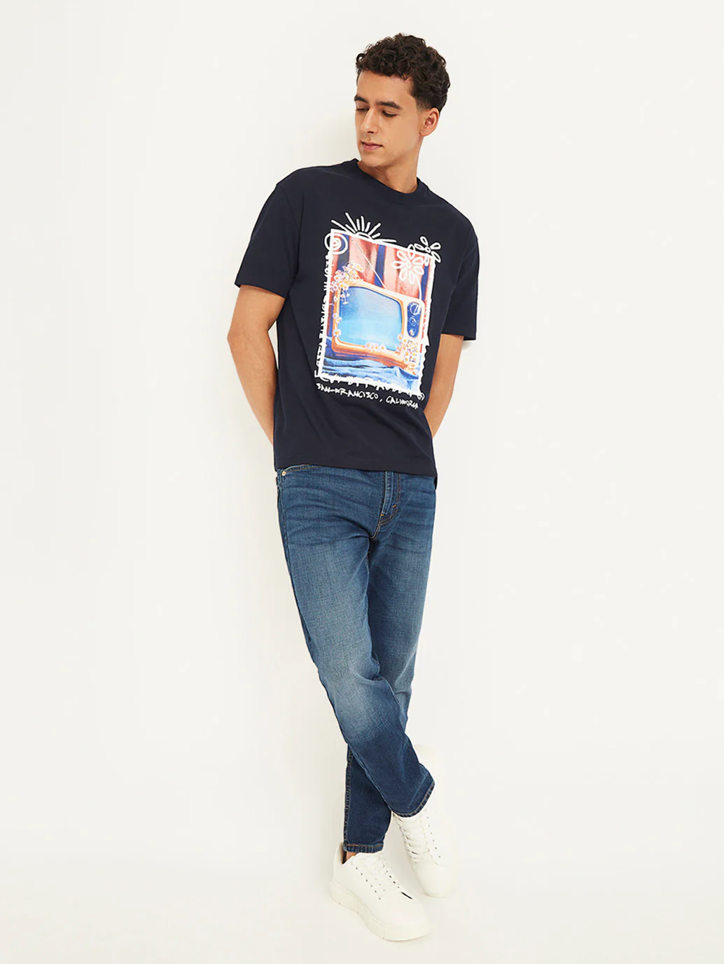 Men's Graphic Print Loose Fit T-Shirt - Image 6