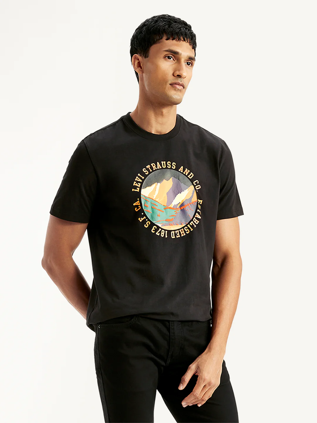Men's Graphic Print Regular Fit T-Shirt - Image 4