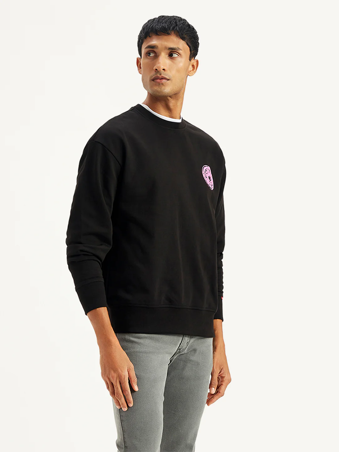 Men's Graphic Print Relaxed Fit Sweatshirt - Image 4