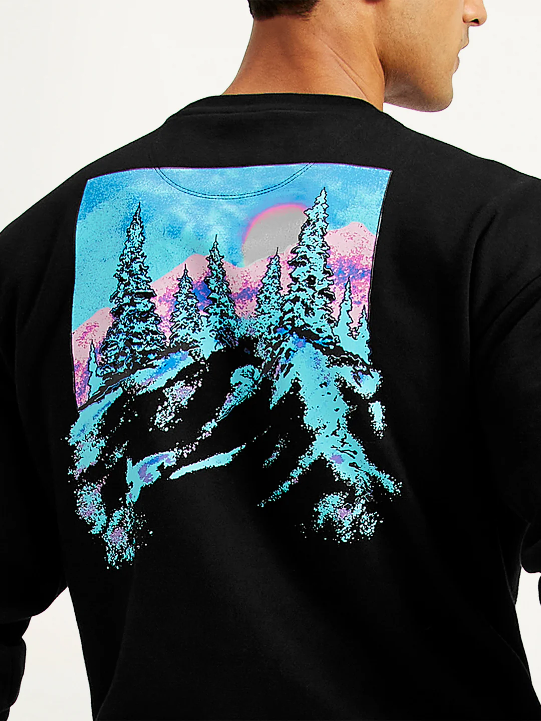 Men's Graphic Print Relaxed Fit Sweatshirt - Image 5