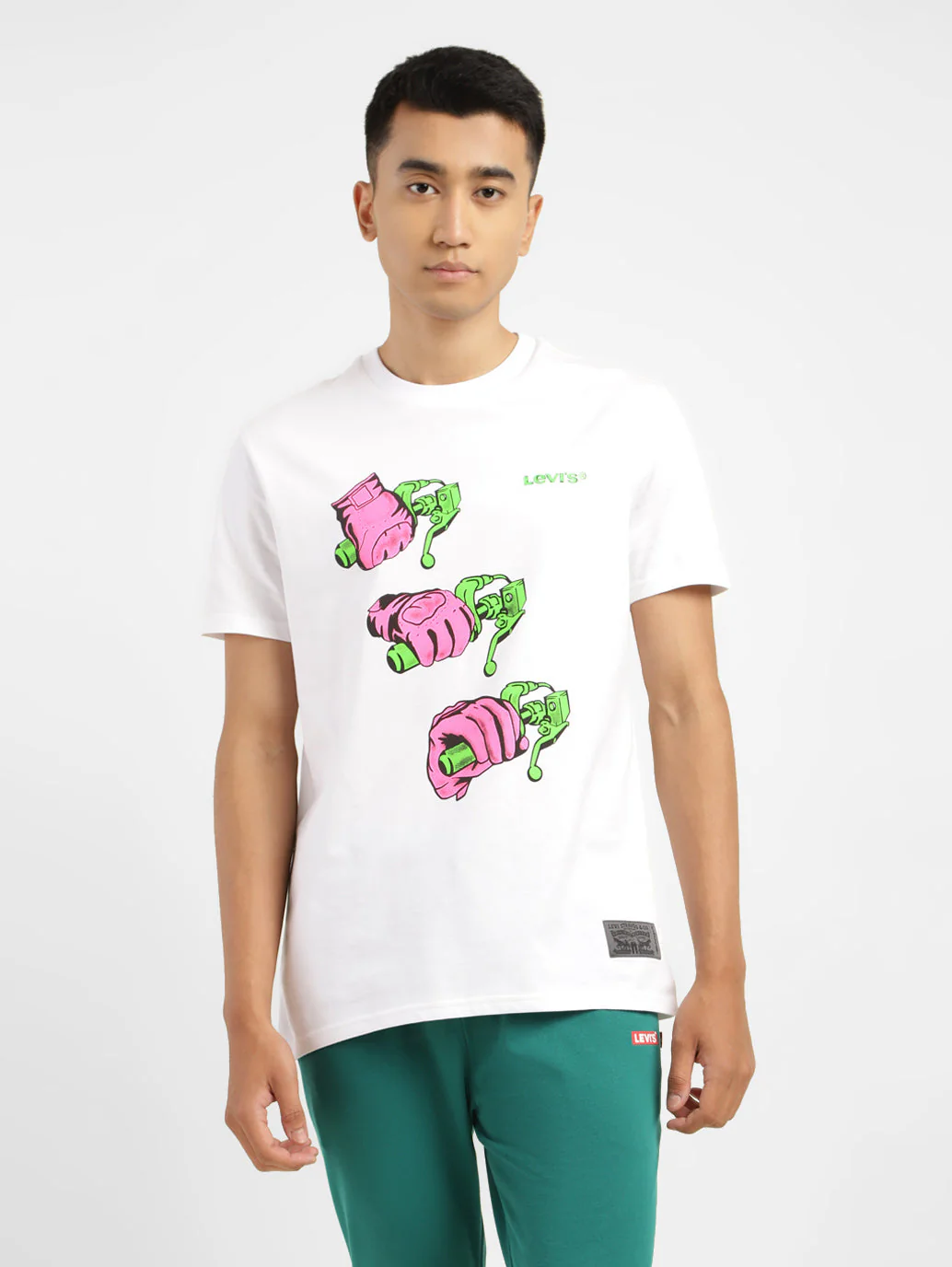 Men's Graphic Print Crew Neck T-shirt - Image 2