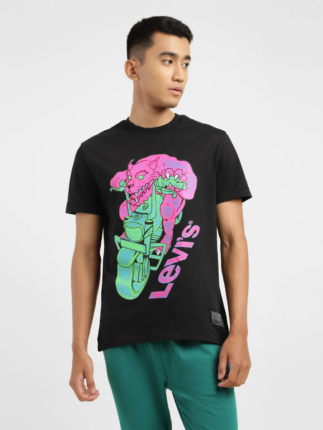 Men's Graphic Print Slim Fit T-shirt - Image 2