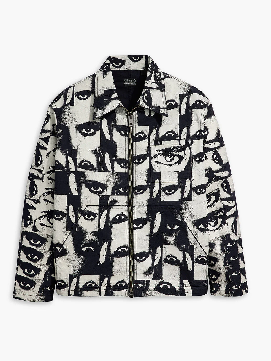 Men's Graphic Print Silver Spread Collar Jackets - Image 4