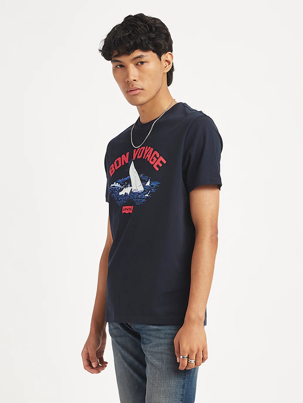 Men's Graphic Print Slim Fit T-Shirt - Image 2