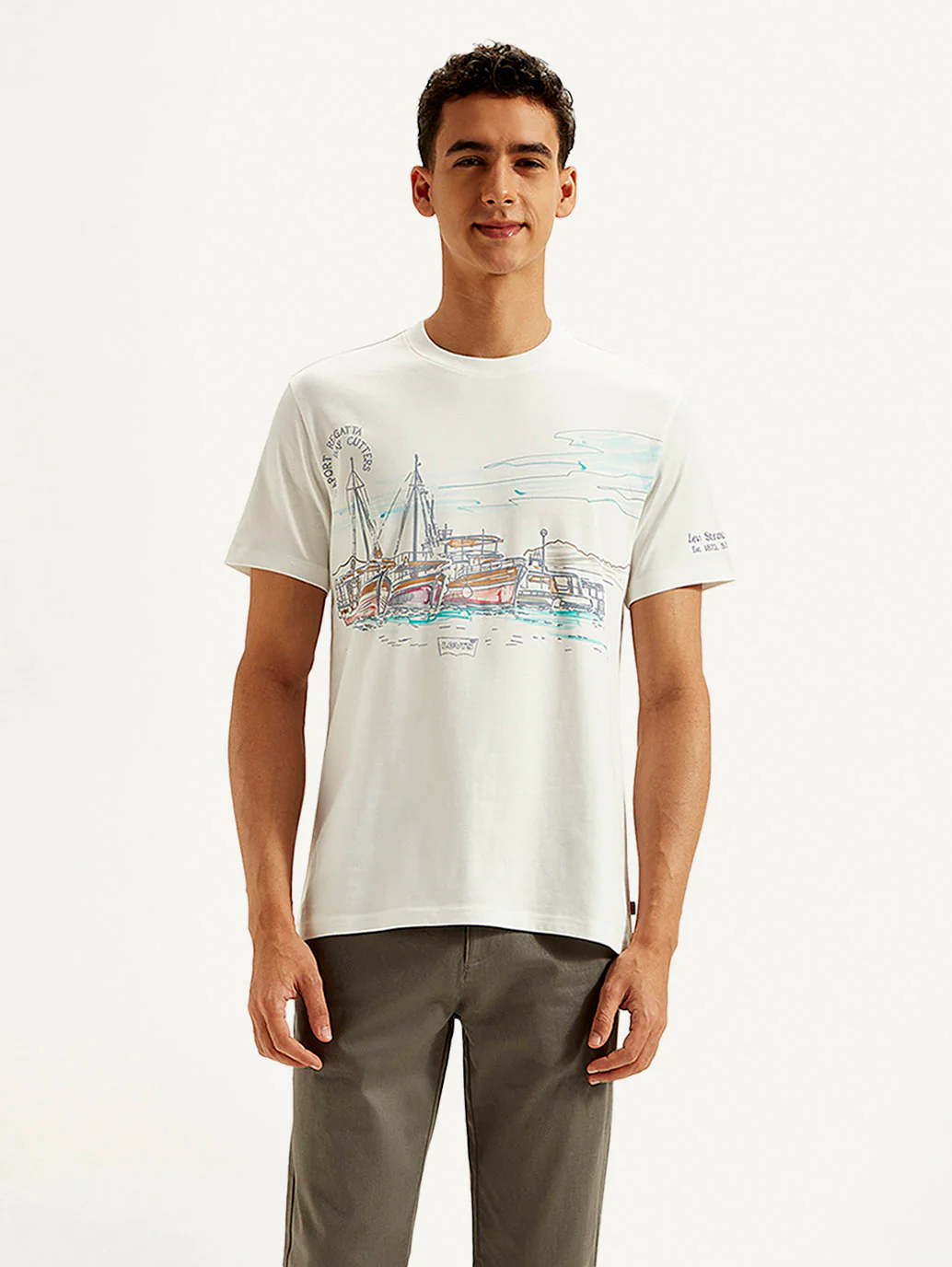 Men's Graphic Print Slim Fit T-shirt - Image 2