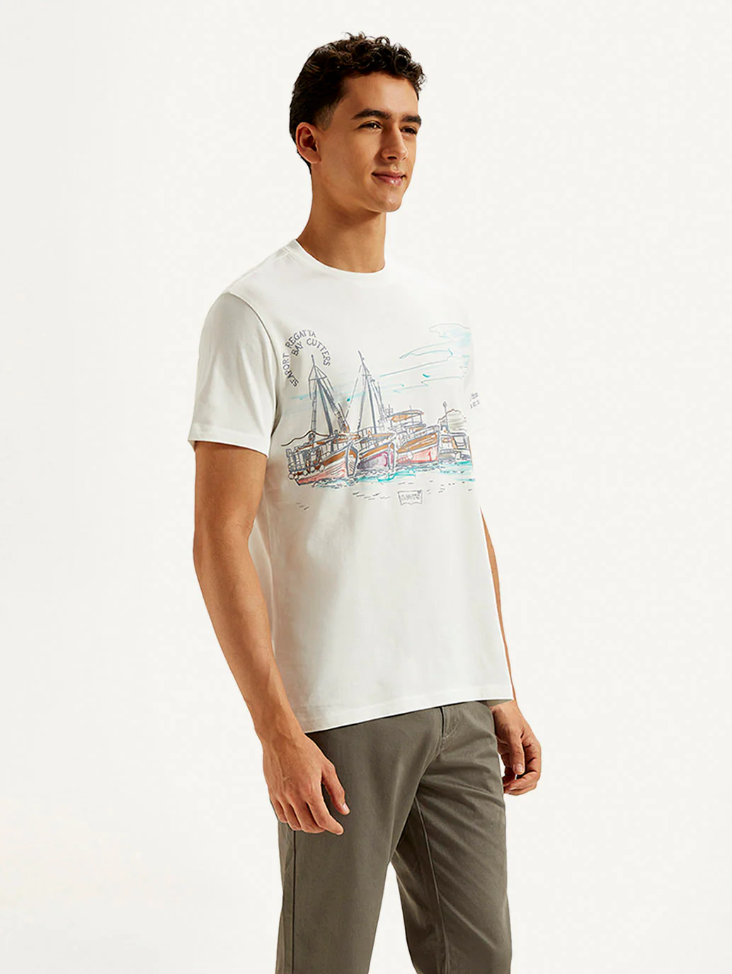 Men's Graphic Print Slim Fit T-shirt - Image 5