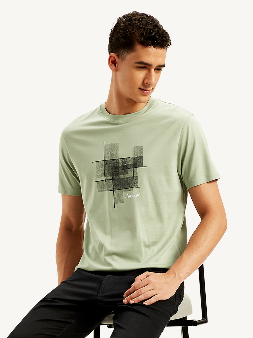 Men's Redloop Graphic Print Slim Fit T-shirt