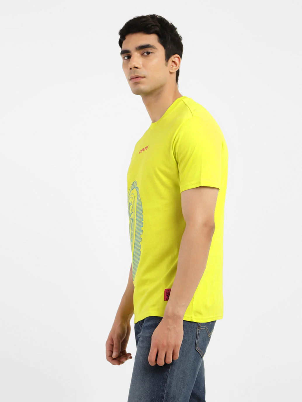 Men's Graphic Print Slim Fit T-shirt Green - Image 4