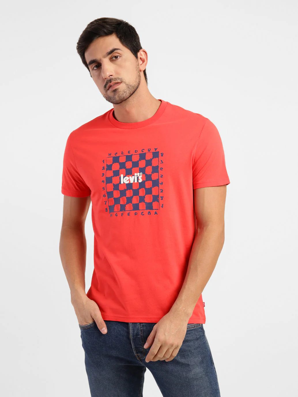 Men's Graphic Print Slim Fit T-shirt Red - Image 2