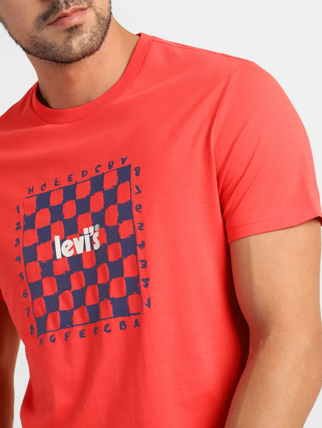 Men's Graphic Print Slim Fit T-shirt Red - Image 5