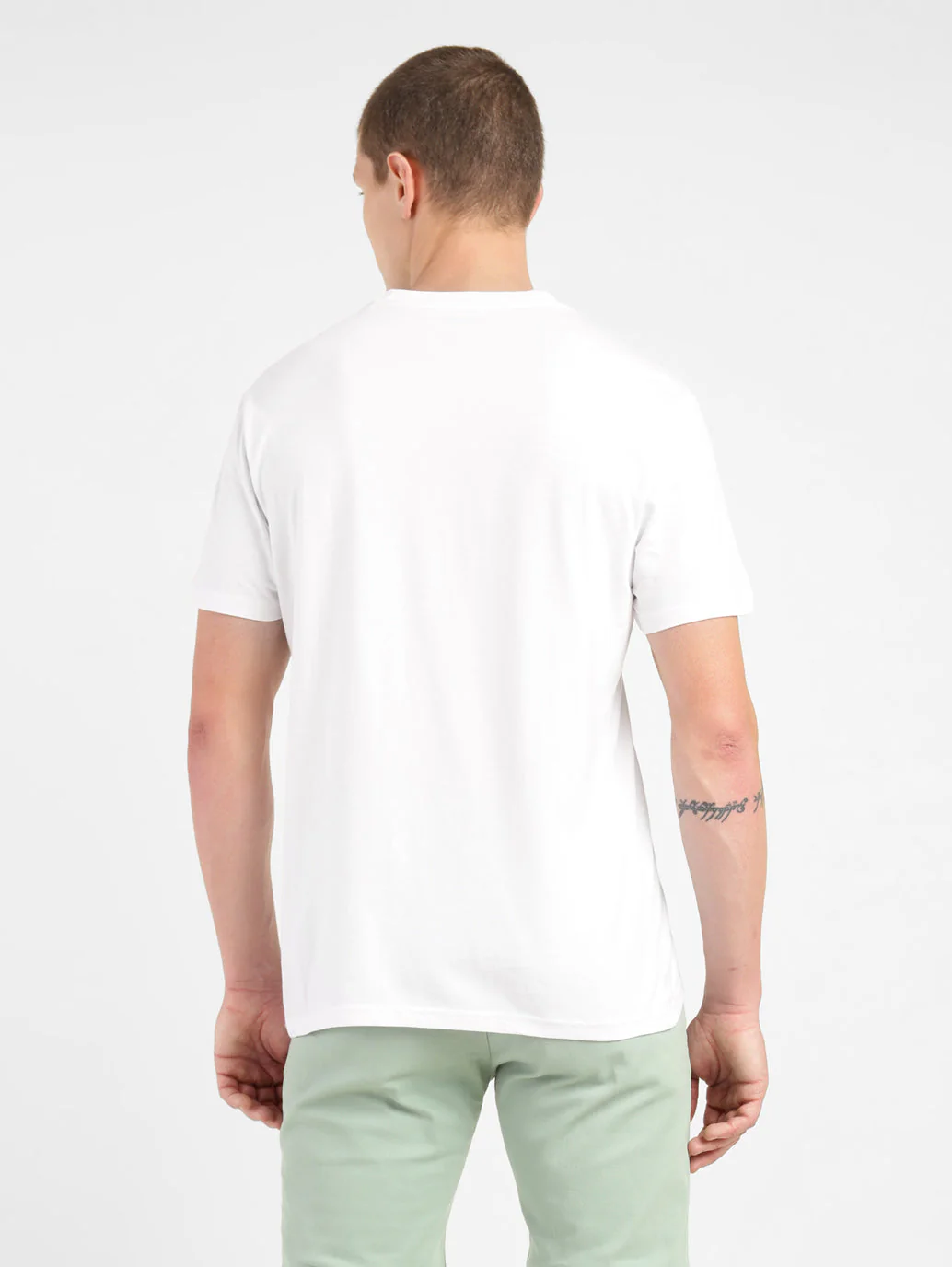Men's Graphic Print Slim Fit T-shirt White - Image 3