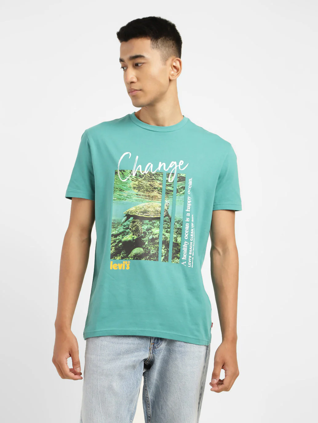 Men's Graphic Print Crew Neck T-shirt - Image 2