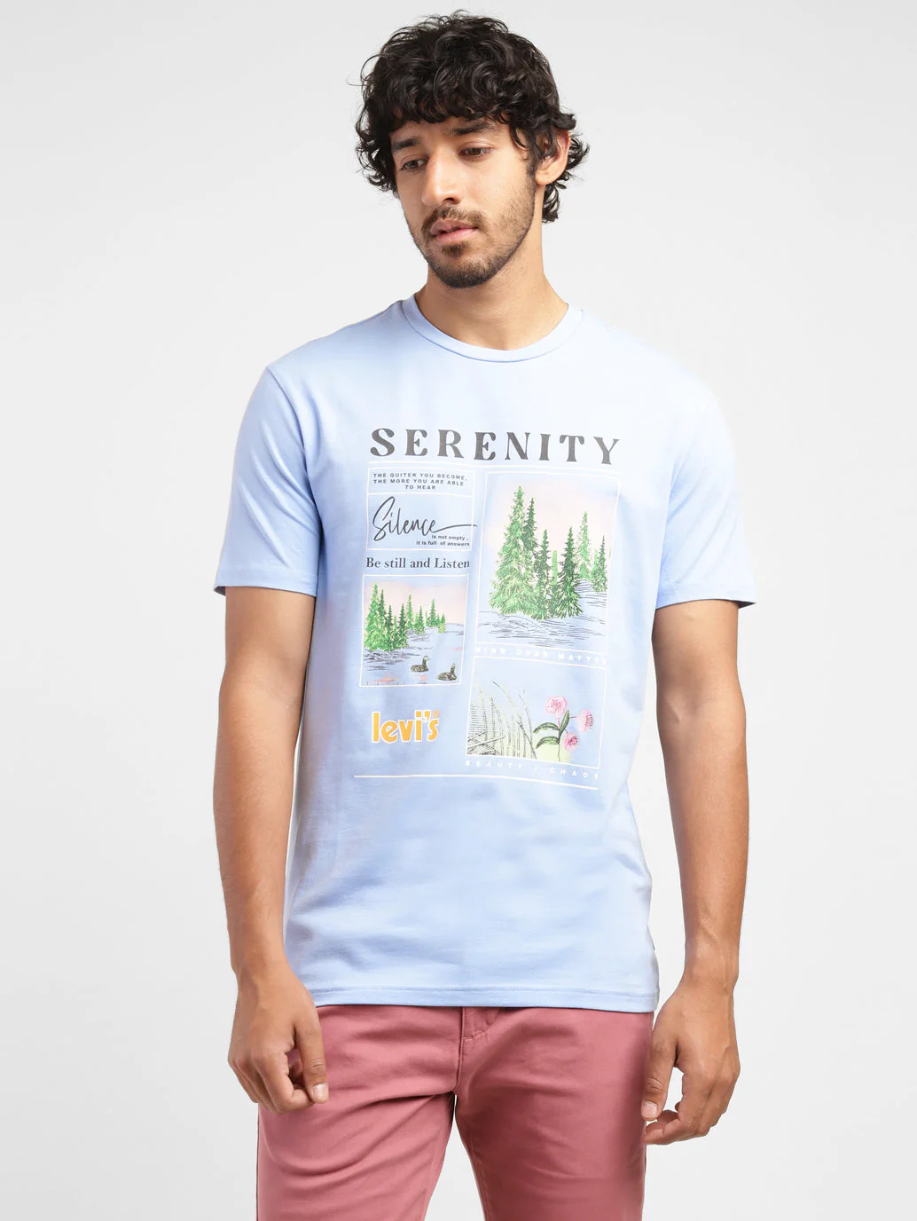 Men's Graphic Print Crew Neck T-shirt - Image 2