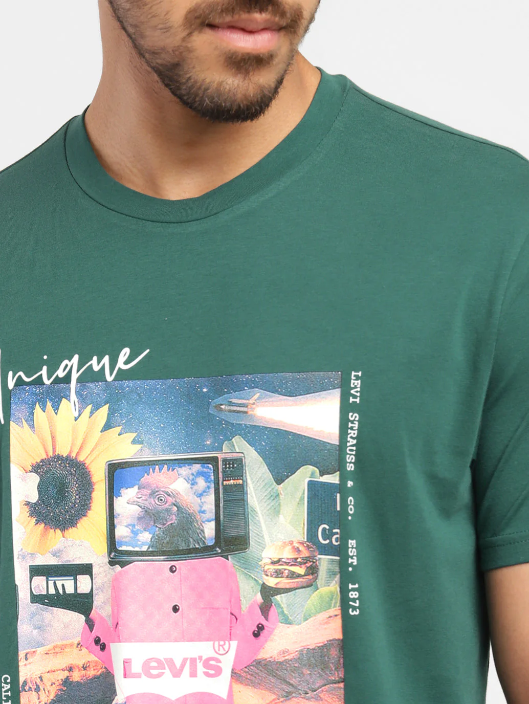 Men's Graphic Print Slim Fit T-shirt - Image 6