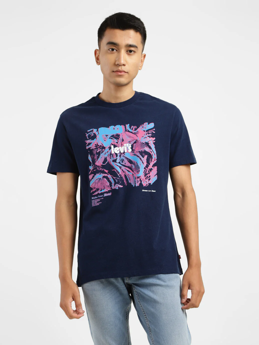 Men's Graphic Print Crew Neck T-shirt - Image 2
