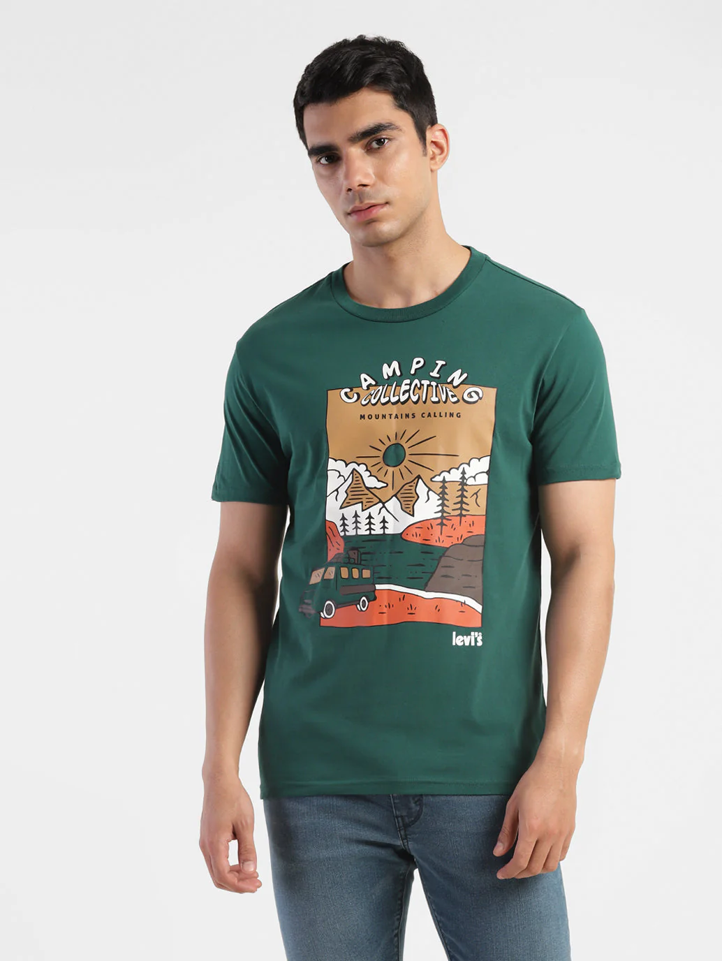Men's Graphic Print Slim Fit T-shirt - Image 2