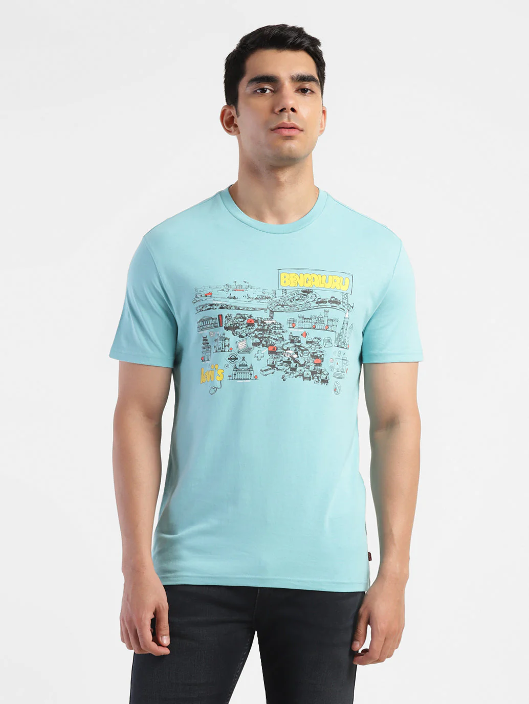 Men's Graphic Print Slim Fit T-shirt - Image 2