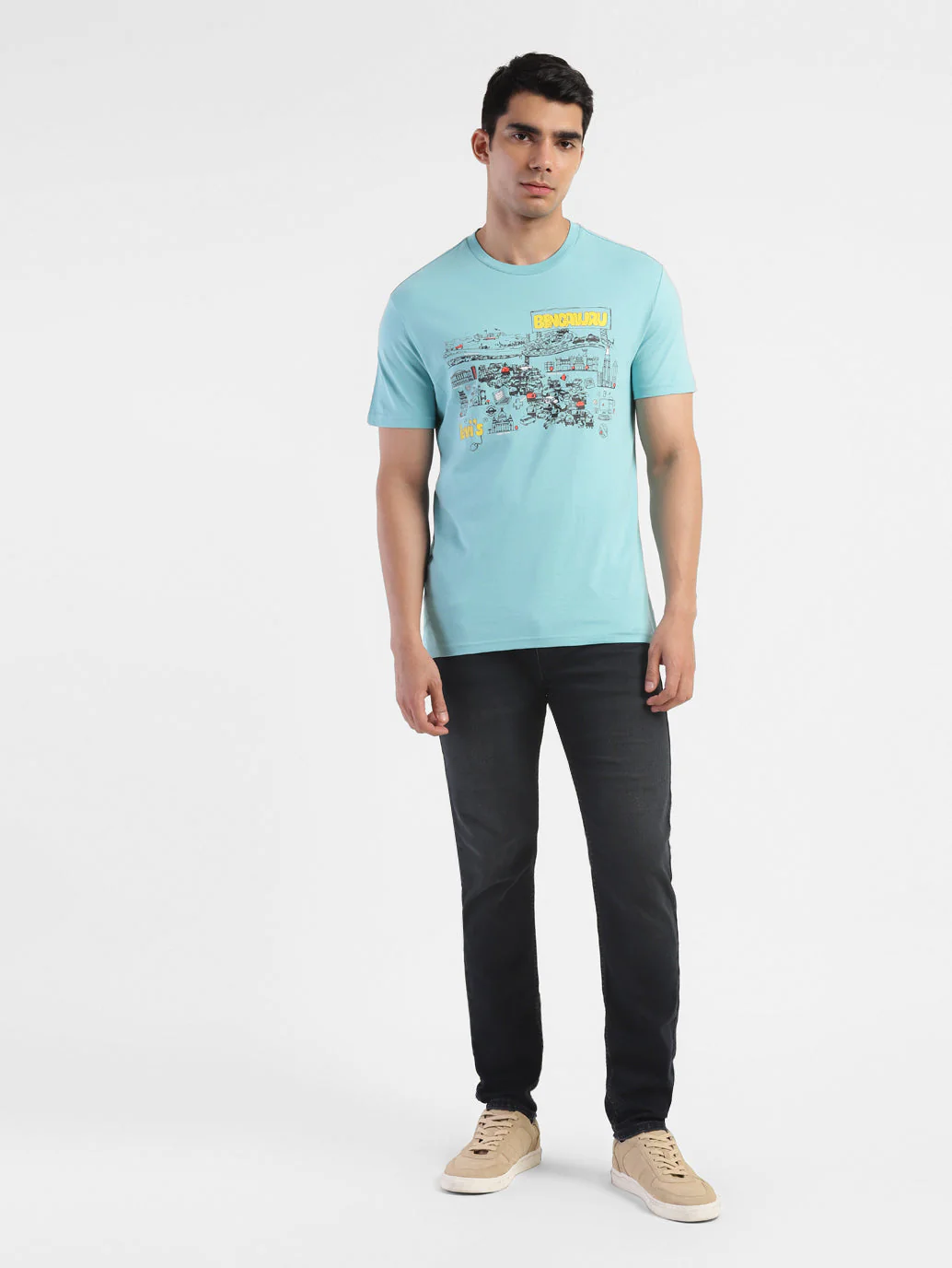 Men's Graphic Print Slim Fit T-shirt - Image 5