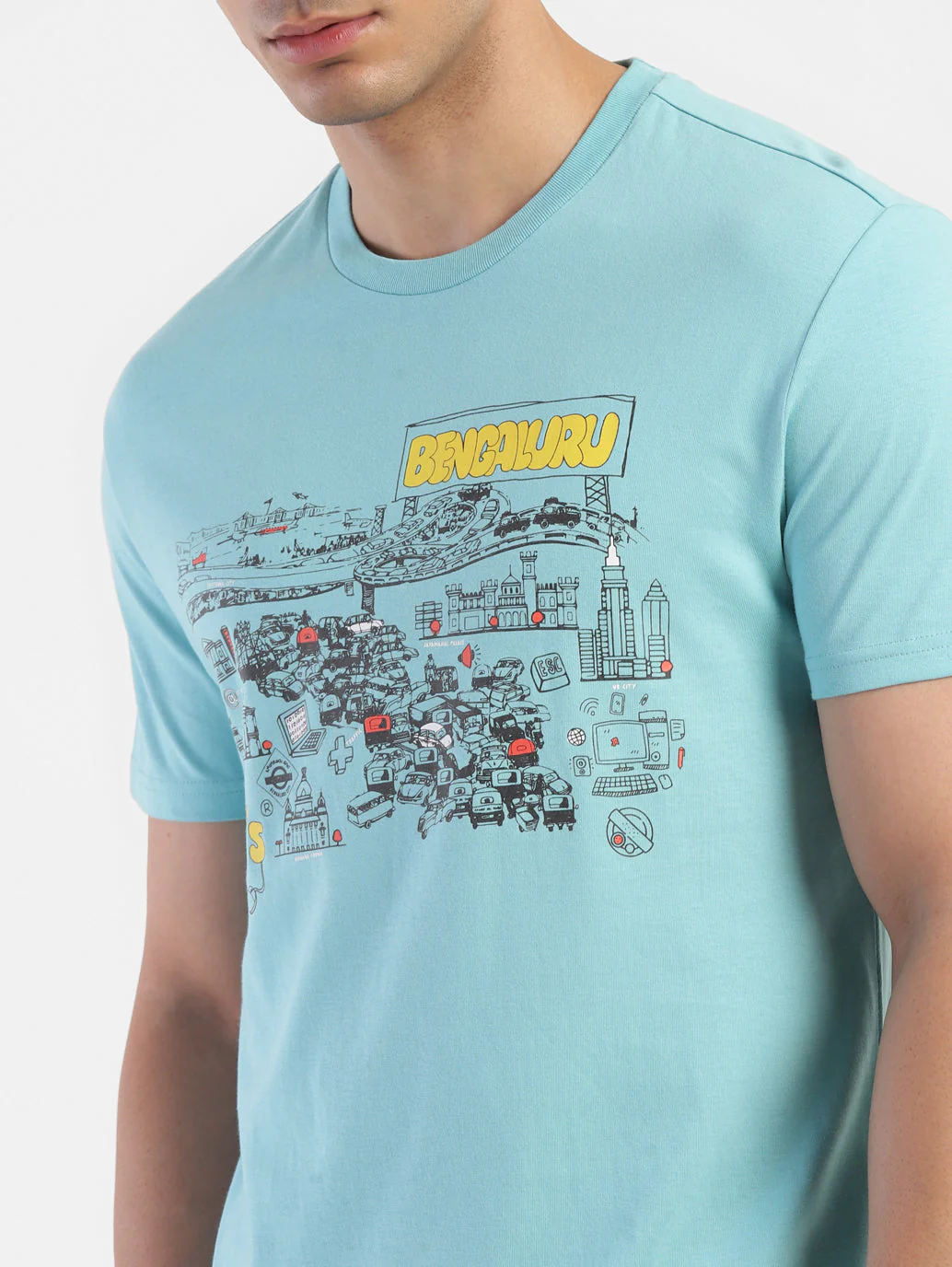 Men's Graphic Print Slim Fit T-shirt - Image 6