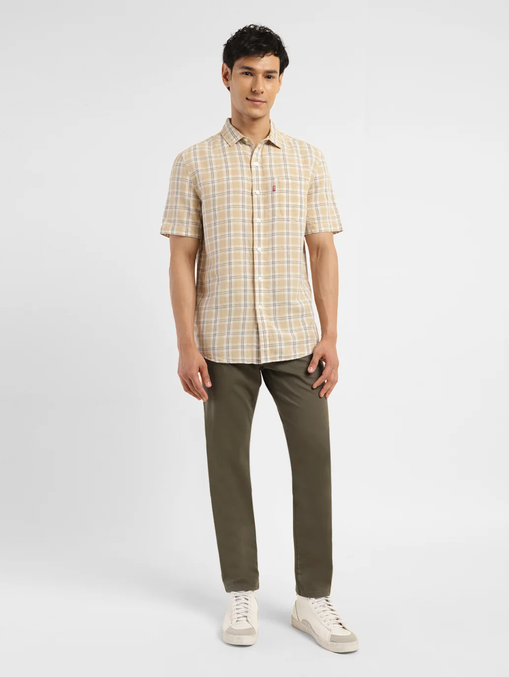Men's Green Loose Fit Chinos - Image 6