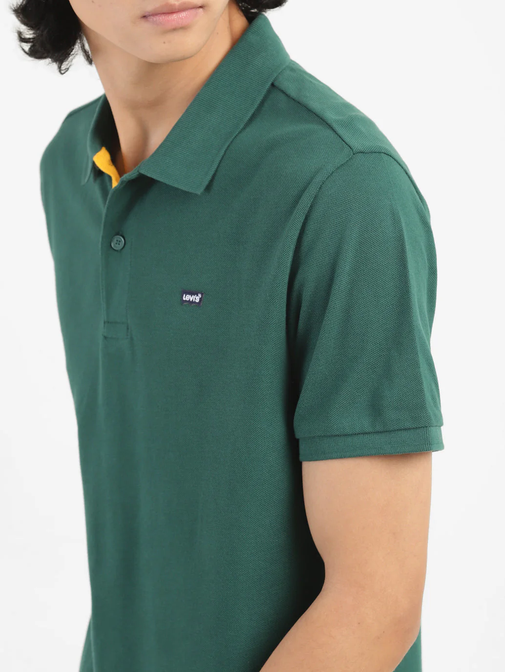 Men's Green Polo Collar T-Shirt - Image 6