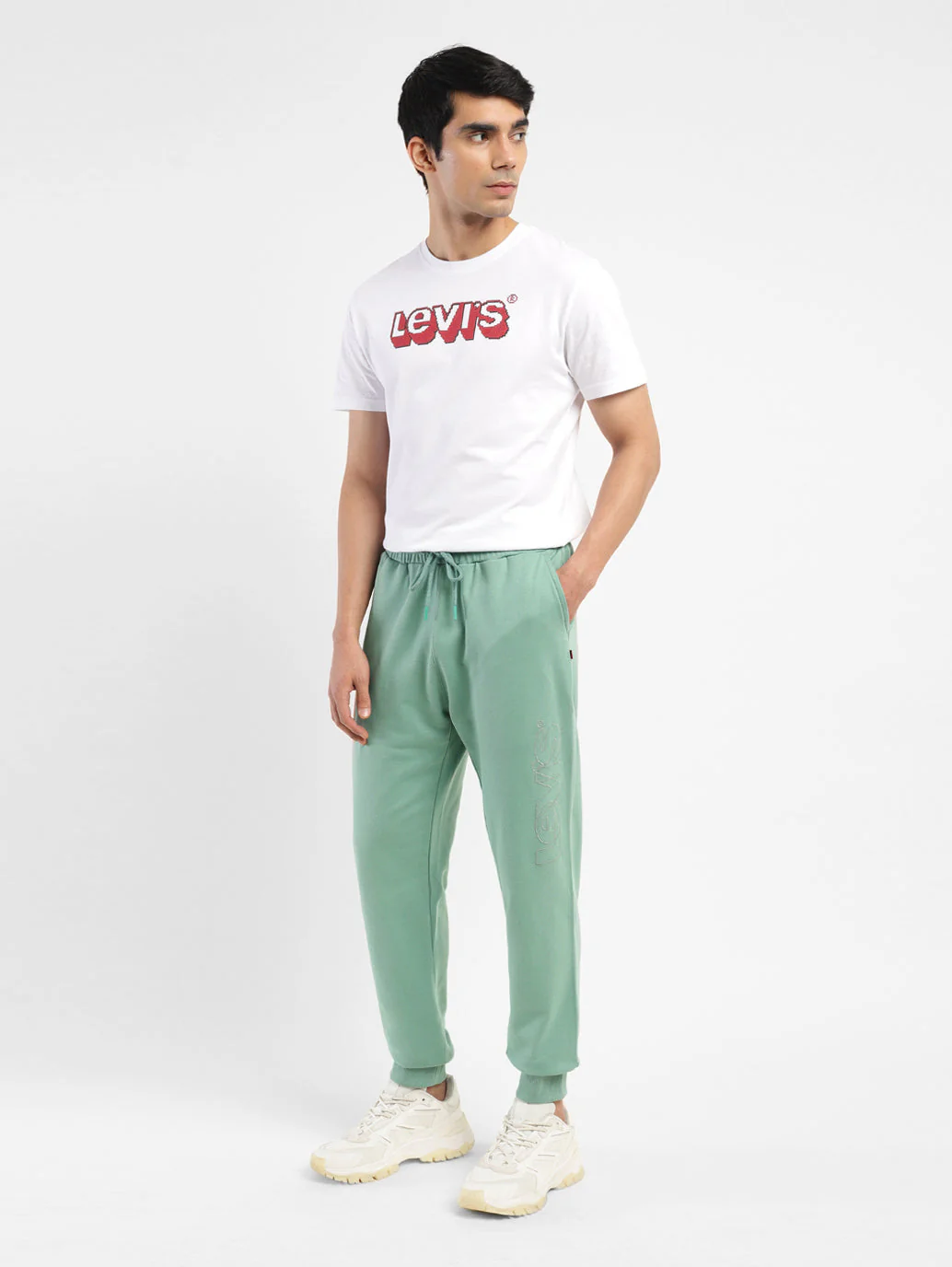Men's Green Regular Fit Joggers