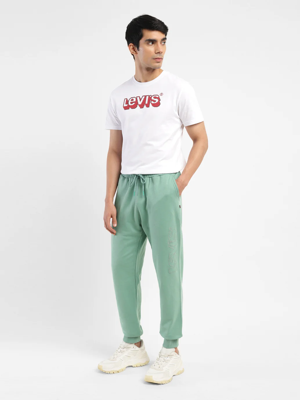 Men's Green Regular Fit Joggers - Image 10