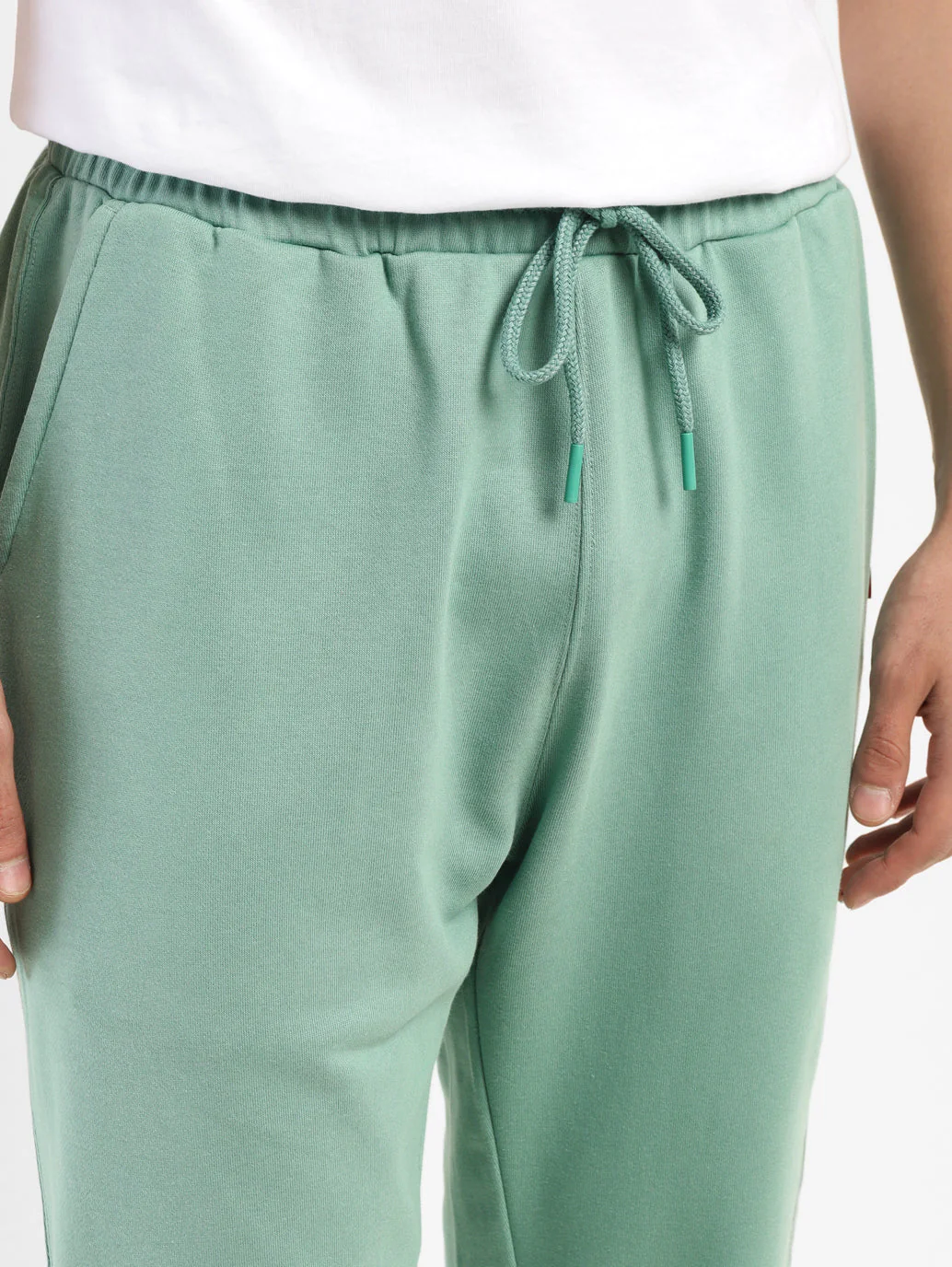 Men's Green Regular Fit Joggers - Image 6