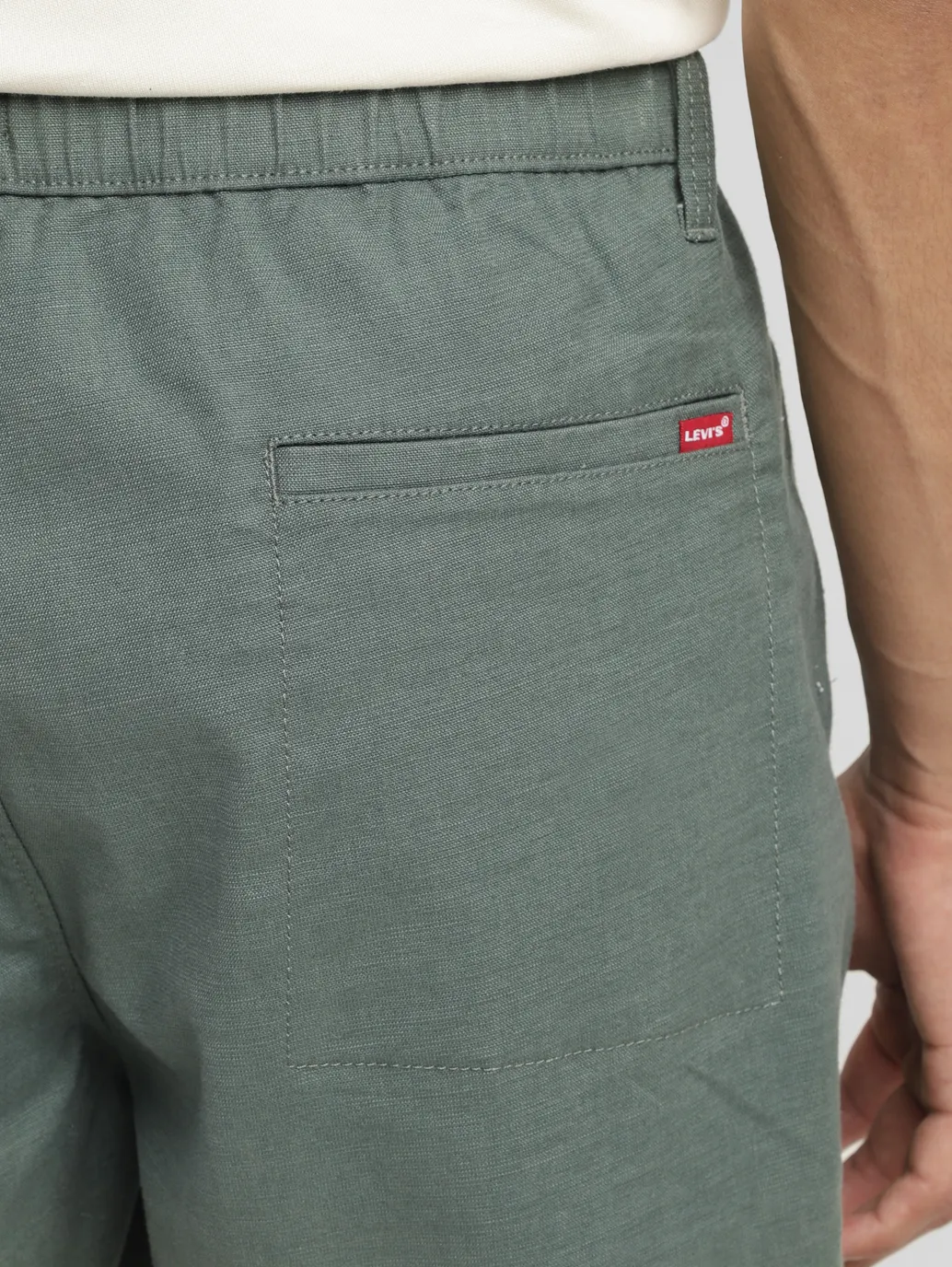 Men's Green Regular Fit Shorts - Image 6