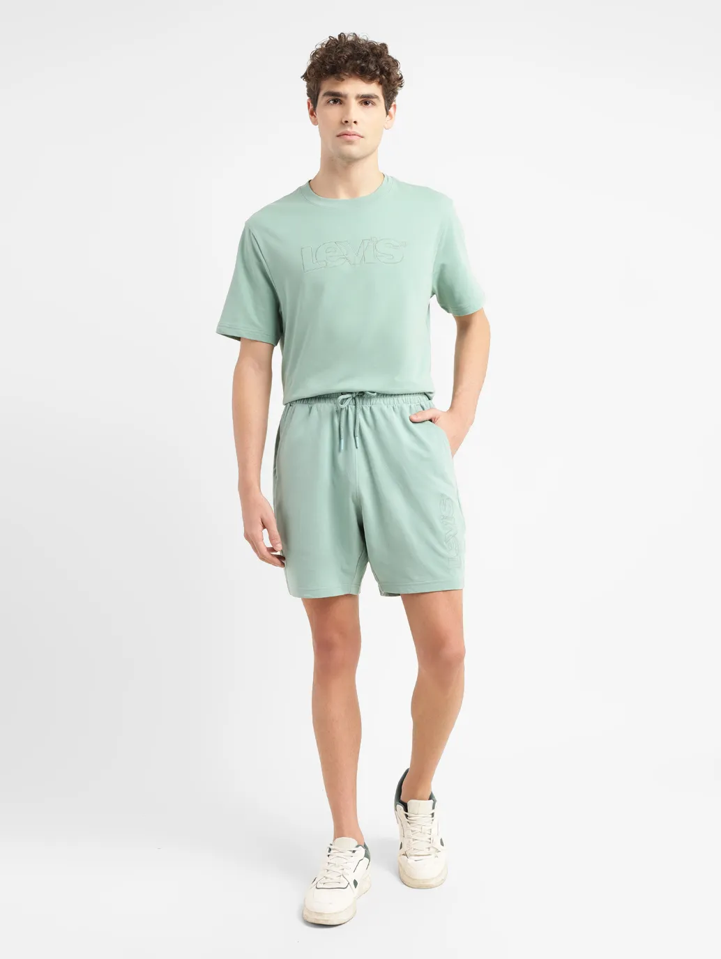Men's Green Regular Fit Shorts - Image 7