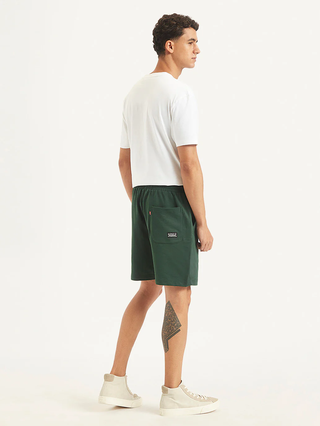 Men's Green Regular Fit Shorts - Image 3