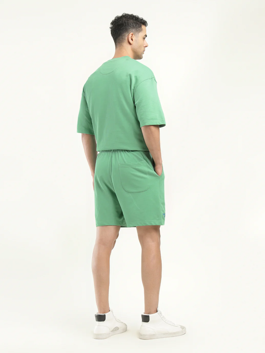 Men's Green Regular Fit Shorts - Image 3