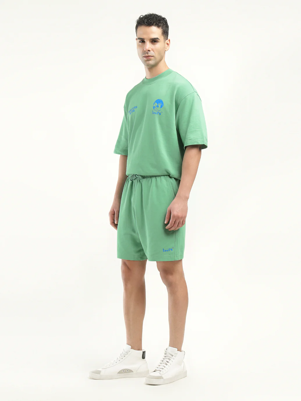 Men's Green Regular Fit Shorts - Image 5