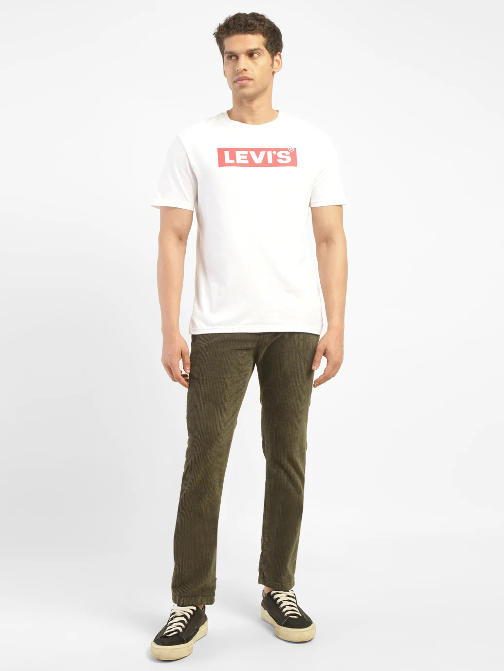 Men's Green Regular Fit Trousers - Image 2