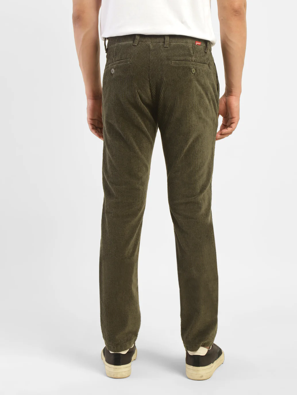 Men's Green Regular Fit Trousers - Image 3