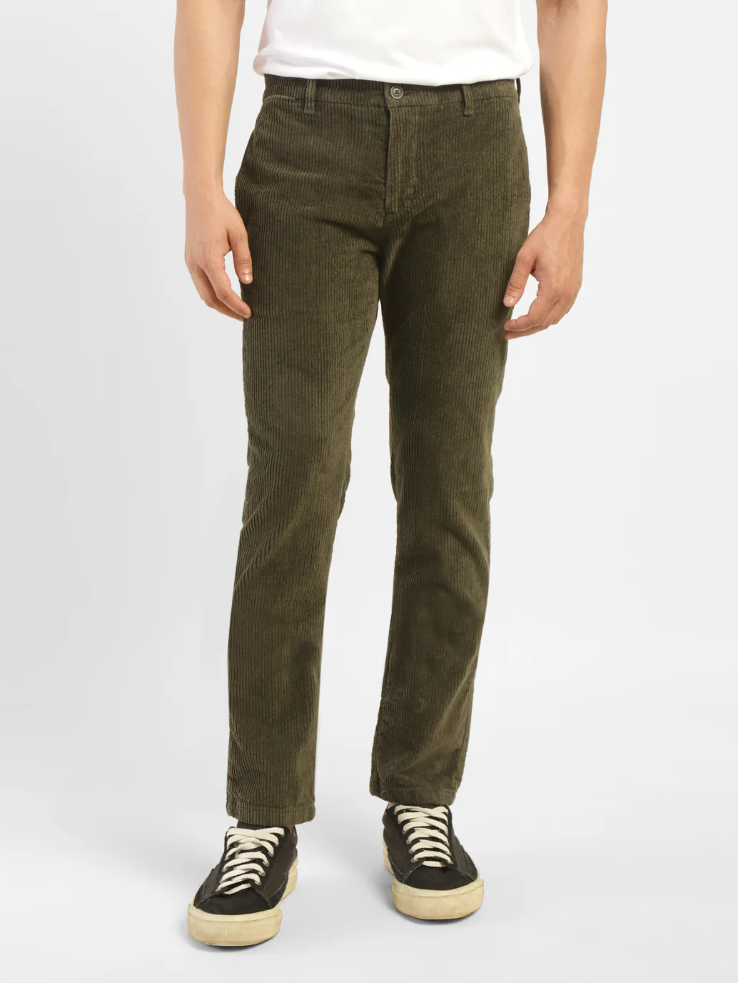 Men's Green Regular Fit Trousers - Image 7