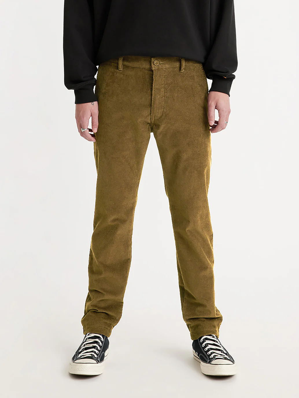 Men's Brown Slim Fit Chinos - Image 2