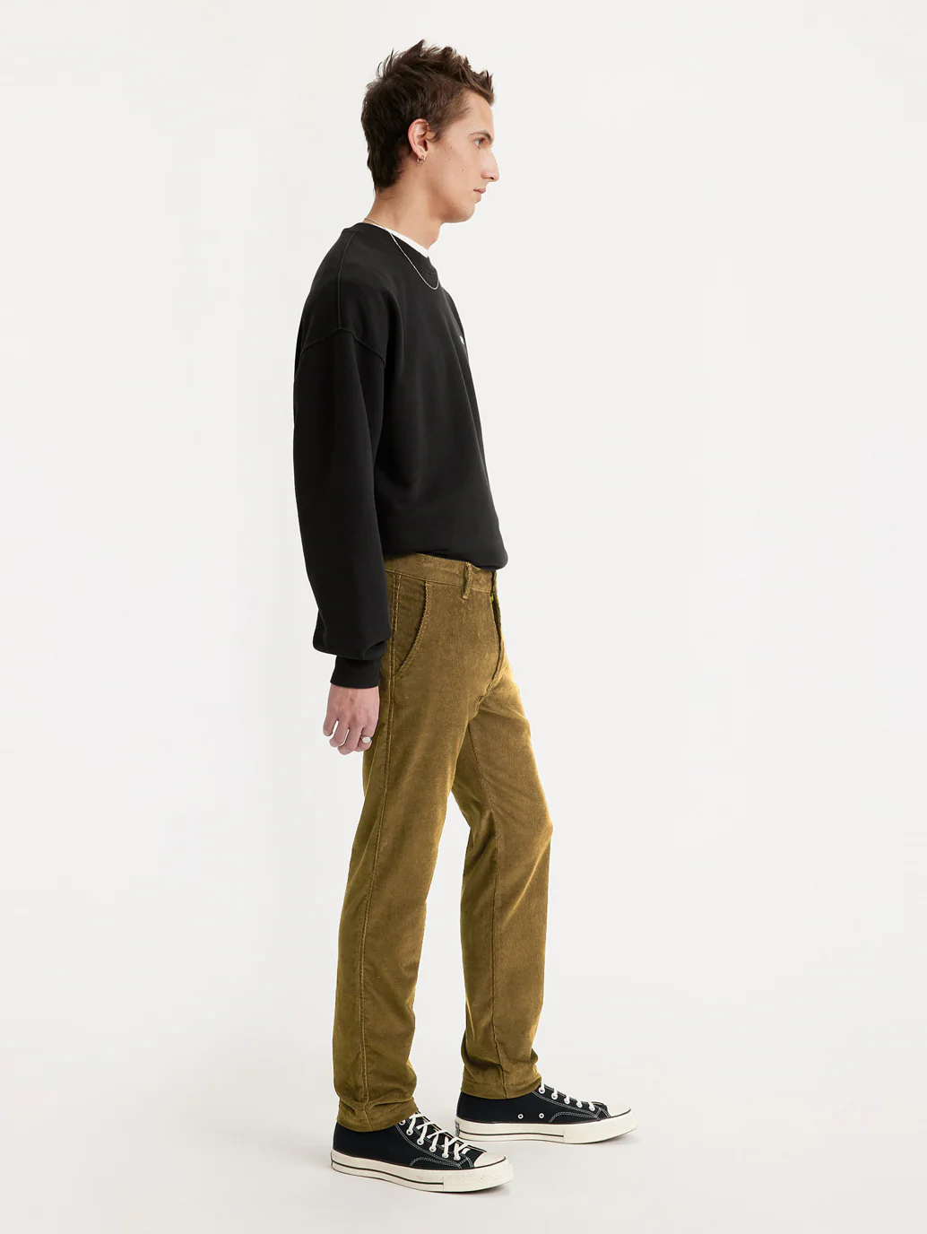 Men's Brown Slim Fit Chinos - Image 3