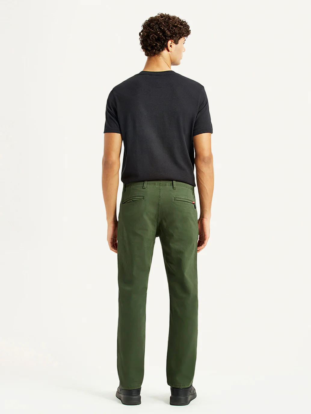 Men's Green Slim Fit Mid Rise Chinos - Image 3
