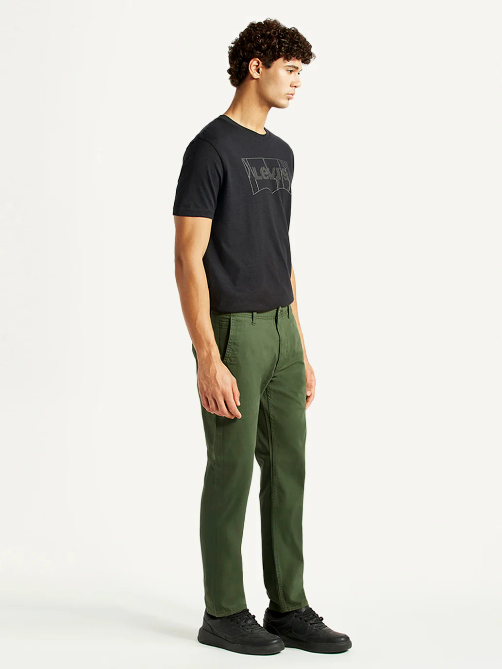 Men's Green Slim Fit Mid Rise Chinos - Image 5