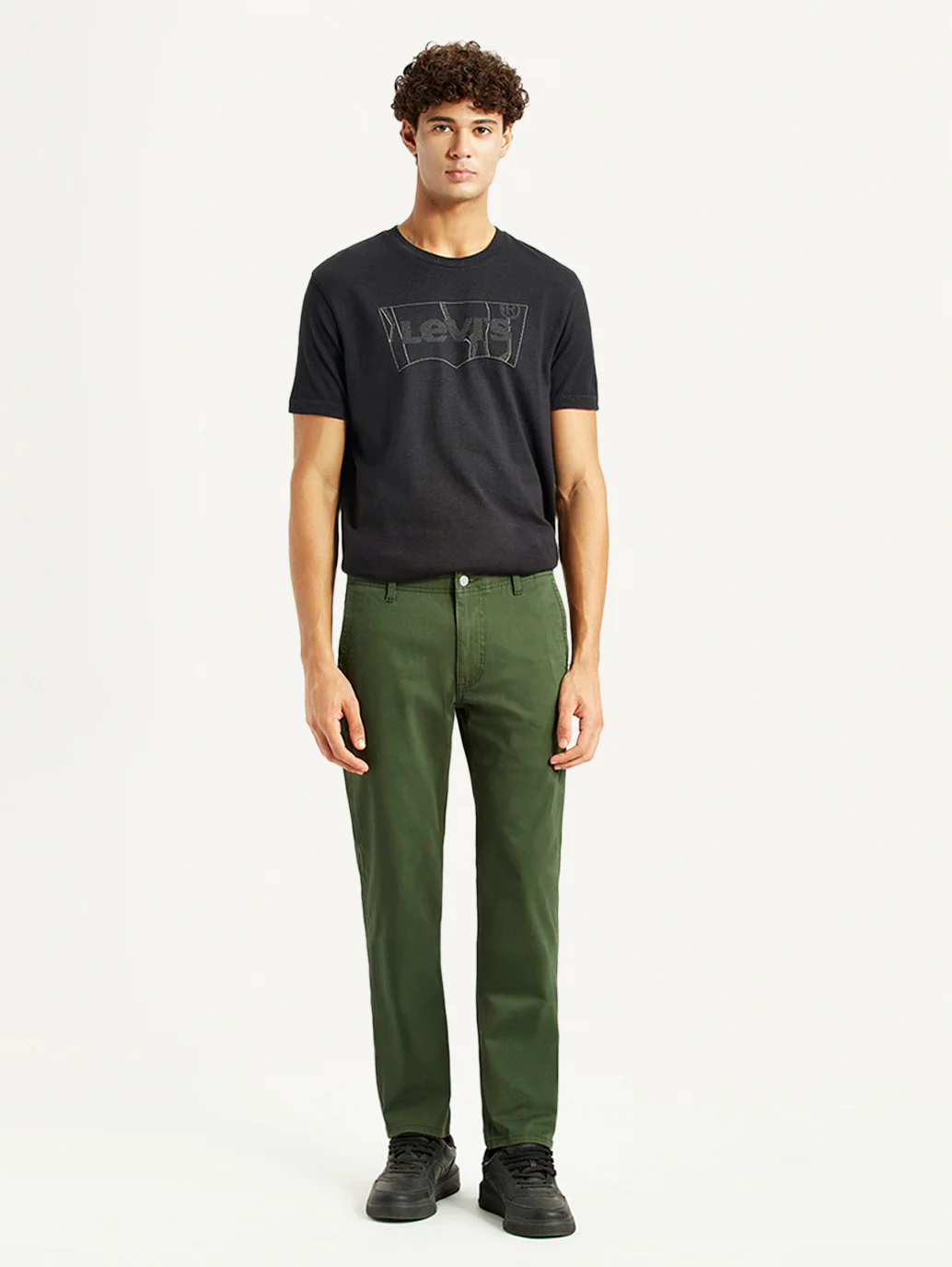Men's Green Slim Fit Mid Rise Chinos - Image 6