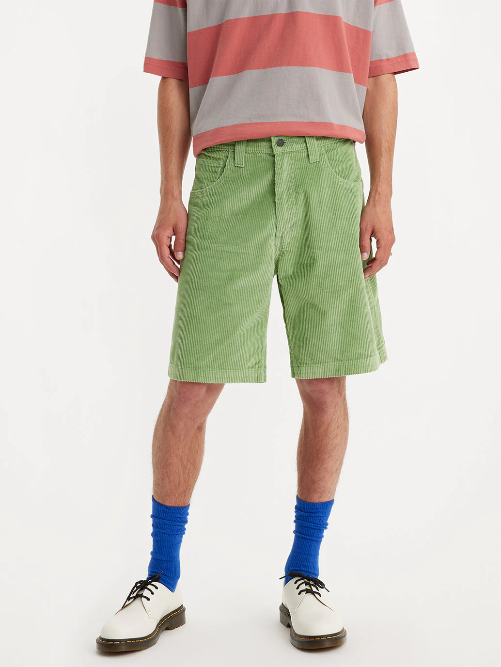 Men's Green Slim Fit Shorts - Image 2