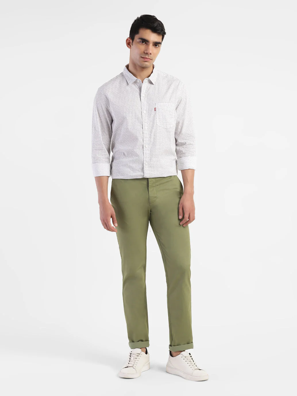 Men's Green Slim Fit Trousers - Image 5