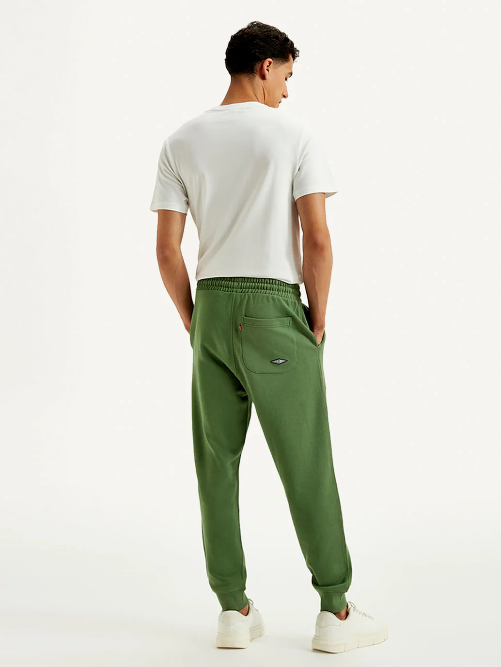 Men's Green Solid Utility Joggers - Image 3