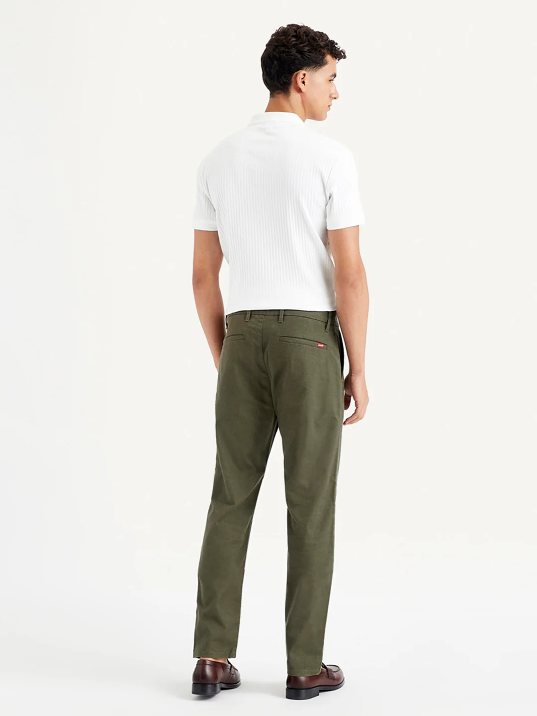Men's Green Tapered Chinos - Image 2