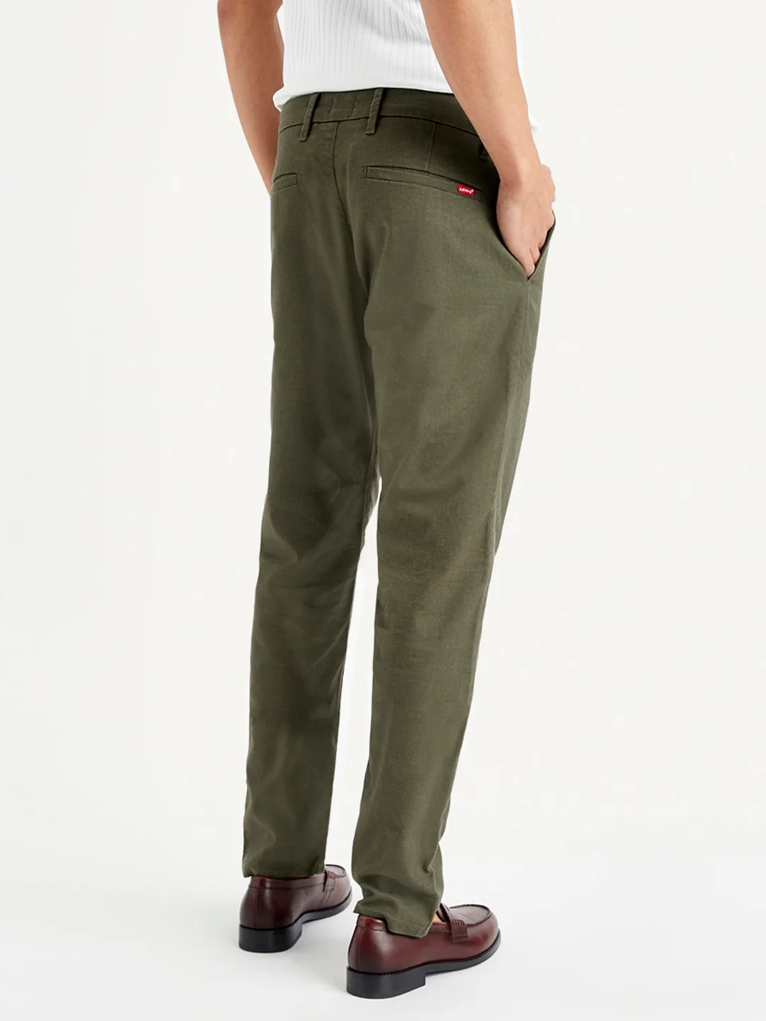 Men's Green Tapered Chinos - Image 4