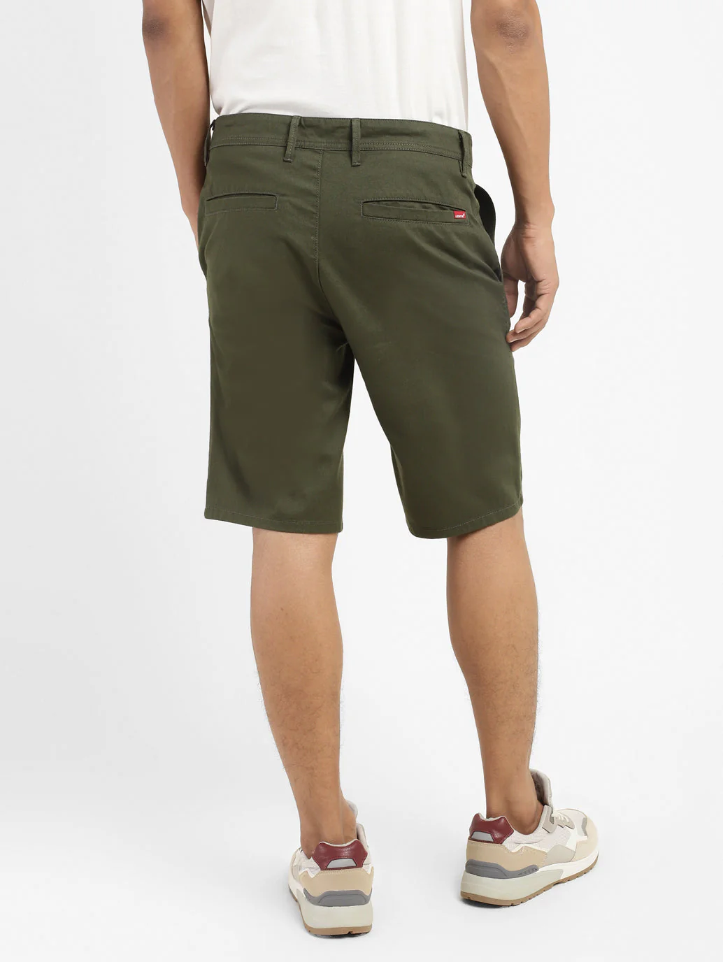 Men's Green Tapered Fit Shorts - Image 5